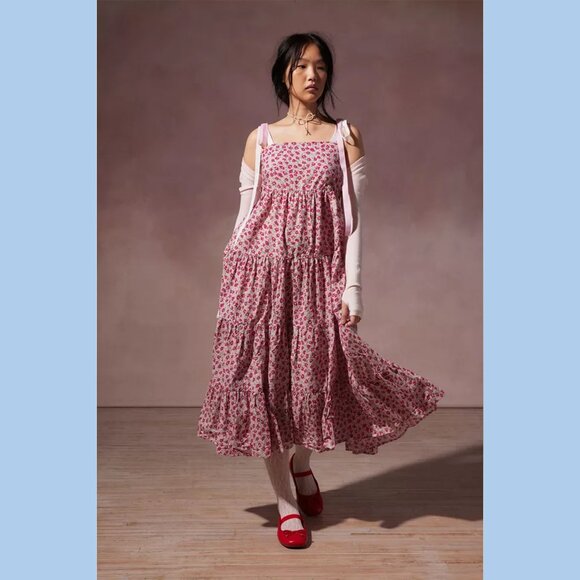 Sister Jane Britt Tiered Floral Midi Dress - Picture 1 of 3